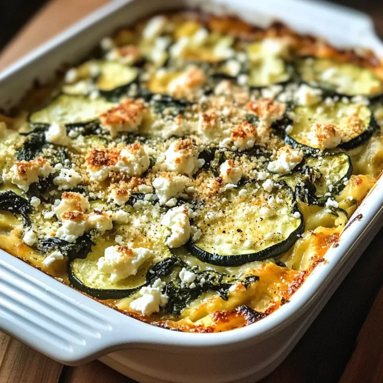 Zucchini Spinach and Feta Casserole